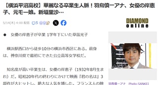 ダイヤモンド・オンラインで横浜平沼高校の卒業生と歴史が紹介されました